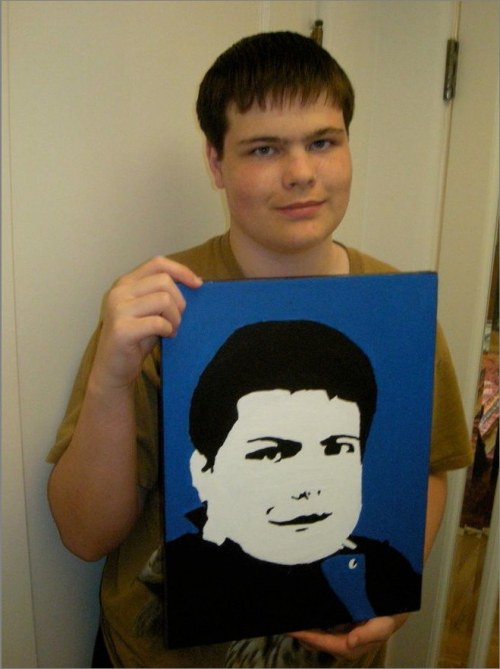 Paul and his portrait photo: copyright 2008 Katy Dickinson