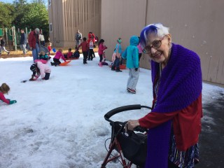 Eleanor Dickinson at St. Andrew's Snow Day, Dec 2016