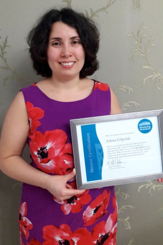 Yelena Filipchik, Kyrgyzstan, with Mentor Certificate, Dec 2016