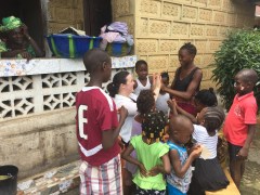 Jessica Dickinson Goodman at Mrs. Ts home, Makeni Sierra Leone 2 July 2017
