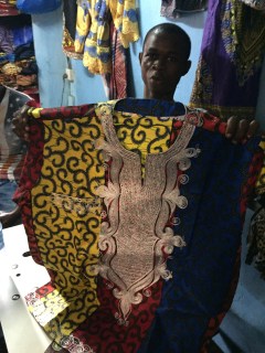 Embroiderer, Makeni, Sierra Leone, July 2017