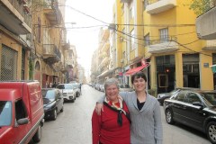 Katy Dickinson and Jessica Dickinson Goodman in Beirut Lebanon 2013