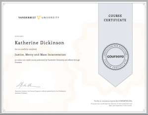 2017 Vanderbilt University Coursera Justice Mercy Mass Incarceration 1 Dec 2017