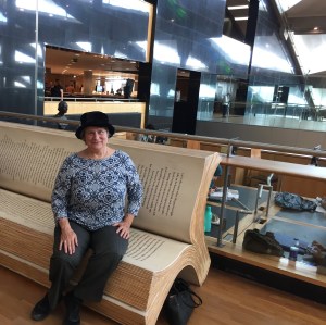 aty Dickinson at the Bibliotheca Alexandrina, Alexandria Egypt Feb 2018