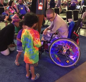 Charis Hill light up wheels Episcopal General Convention GC97 on 9 July 2018