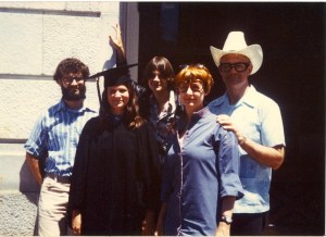 June 1979 Katy UC Berkeley Graduation Eleanor Wade Peter Mark Katy Dickinson