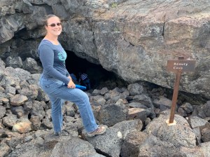 Jessica, Beauty Cave - Craters of the Moon National Monument and Preserve, July 2019