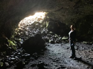 Jessica, Beauty Cave - Craters of the Moon National Monument and Preserve, July 2019