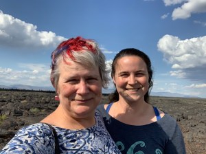 Jessica and Katy - Craters of the Moon National Monument and Preserve, July 2019