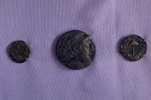 3 coins, Bade Museum, Pacific School of Religion, Berkeley, Dec 2019