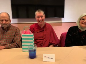 Tenzin at Islamic Networks Group lunch Christmas 2019