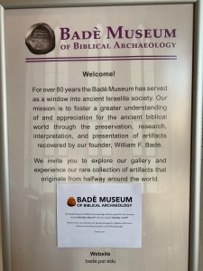 Bade Museum of Biblical Archaeology sign, Berkeley CA 21019