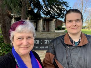 Katy Dickinson and Paul D Goodman at Pacific School of Religion, Berkeley CA, 15 Jan 2020