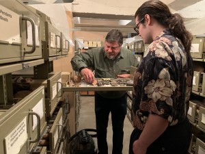 Professor Aaron Brody and Paul D Goodman at Bade Museum, Berkeley CA, 15 Jan 2020