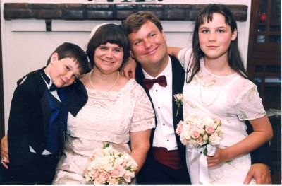 Paul Katy John Jessica wedding 4 July 2000
