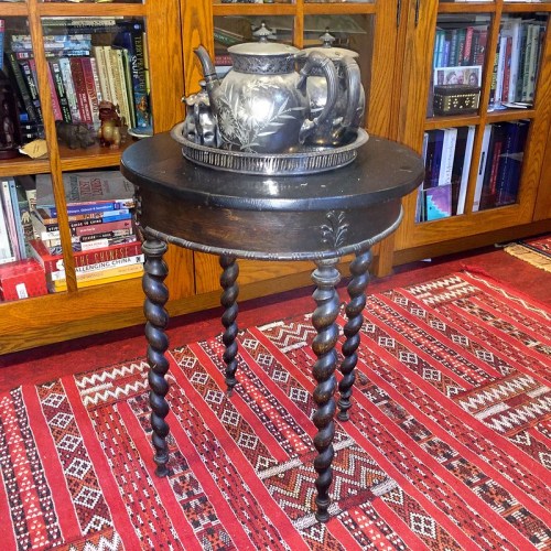 Ellen Rachel Bolli Van Gilder, Great Grandma’s carved table and tea set, 2009