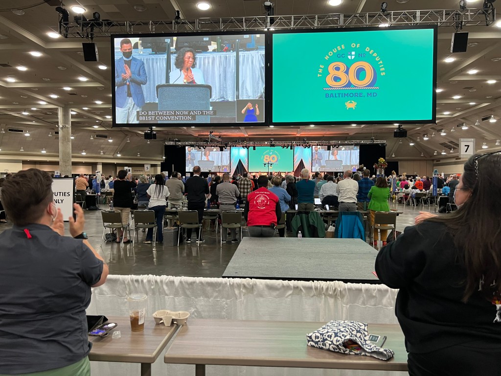 Ovation for Julia Ayala Harris, newly elected President House of Deputies, Episcopal General Convention 80, 9 July 2022