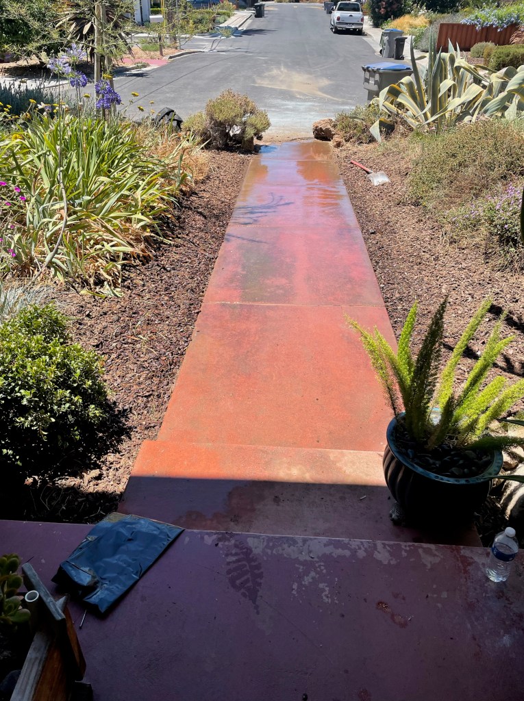 Completed french drains, July 2022