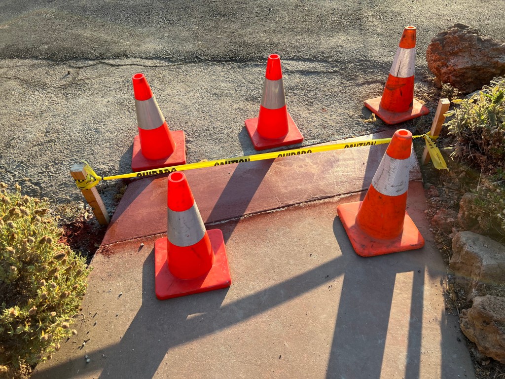 End of walkway drying, July 2022