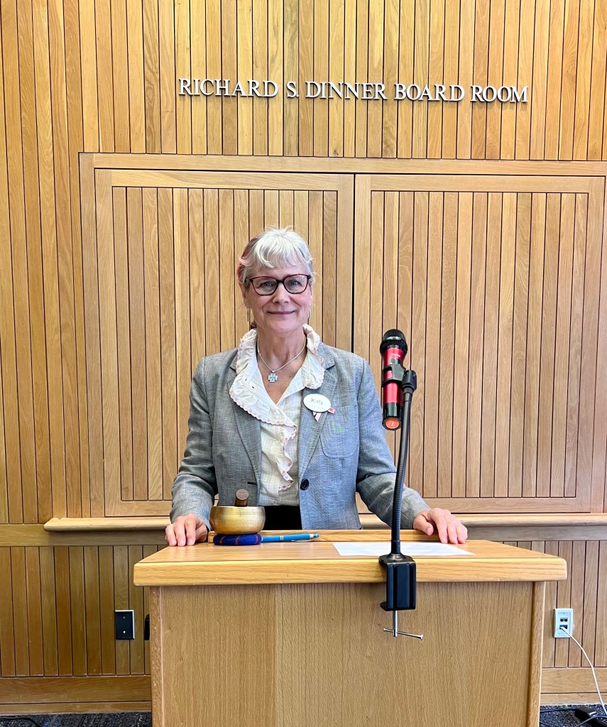 Katy Dickinson, Dr. Valerie Miles-Tribble, GTU Women and Religion Conference, 28 April 2023