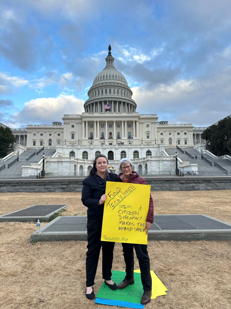 Jessica Dickinson Goodman and Katy Dickinson, US Capitol, 16 March 2025
