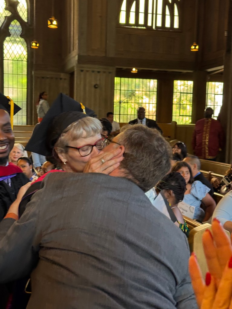 Katy Dickinson, John Plocher, doctoral graduation 17 May 2025