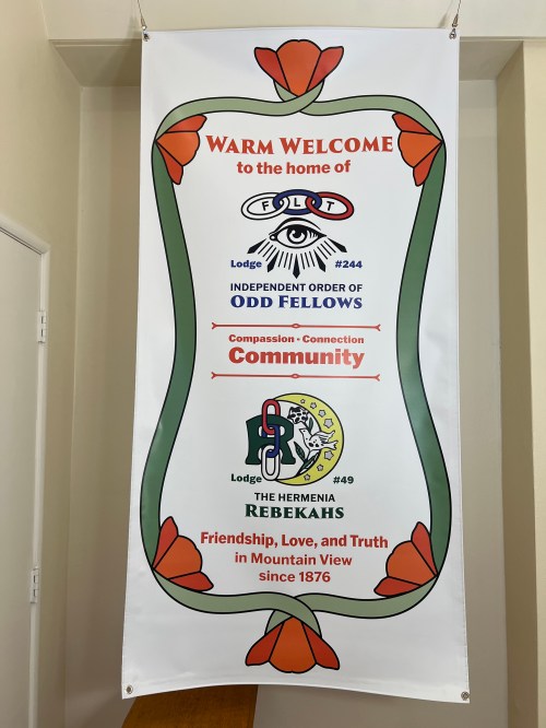 150th Anniversary banner, Mountain View Odd Fellows Lodge #244