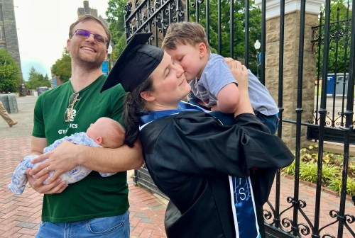 Jessica Dickinson Goodman MSFS Georgetown graduation with family, May 2026