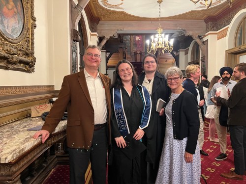 Jessica John Katy Paul Georgetown MSFS graduation