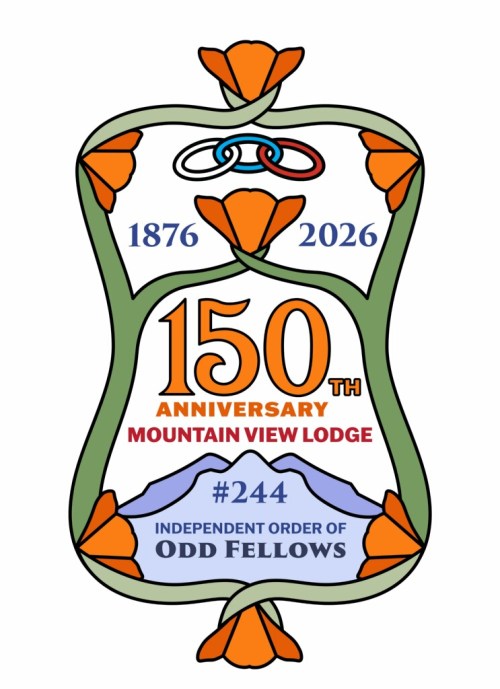 150th Anniversary logo, Mountain View Odd Fellows Lodge #244